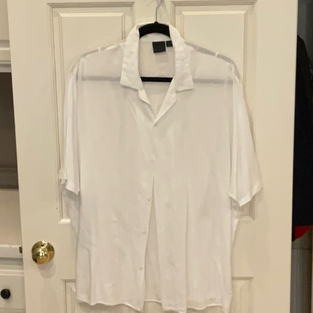 Cotton short sleeve button down